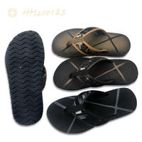 Custom Print PU Leather Flip Flops for Men Wholesale Price