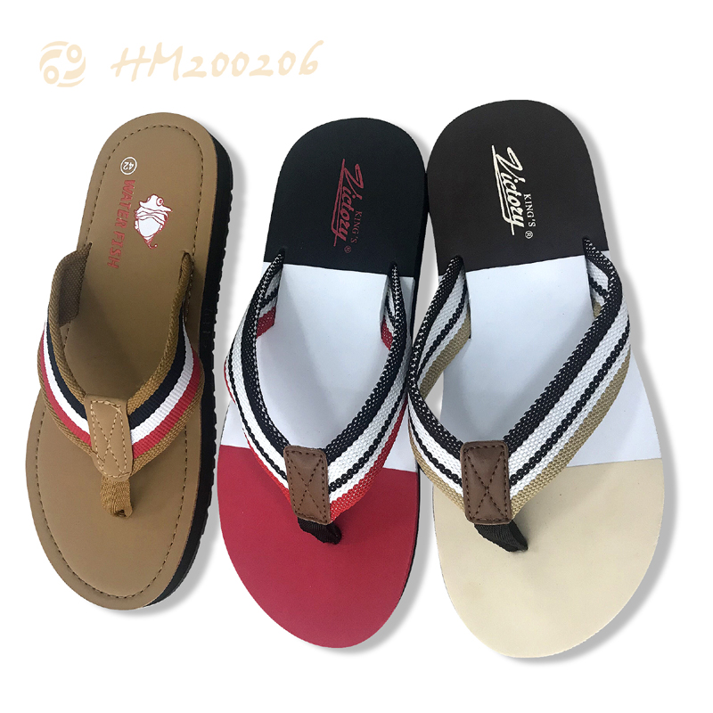 Fashion Men Flip Flops for Beach Wholesale Slippers for Summer HM200206