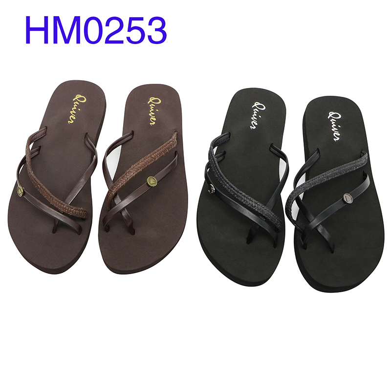 Women Dress Flip Flops Designer Three Strap Slipper