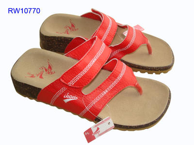 Custom 2 straps Women Cork Wedge Sandals Wholesale