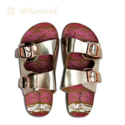 Best Quality Women Cork Sandals Gold Silver Slipper Wholesale