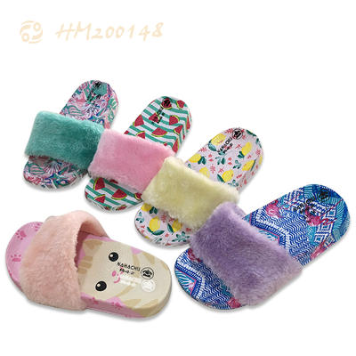 Wholesale Kids Fur Sandals Cute Slippers for Children Hot Sale