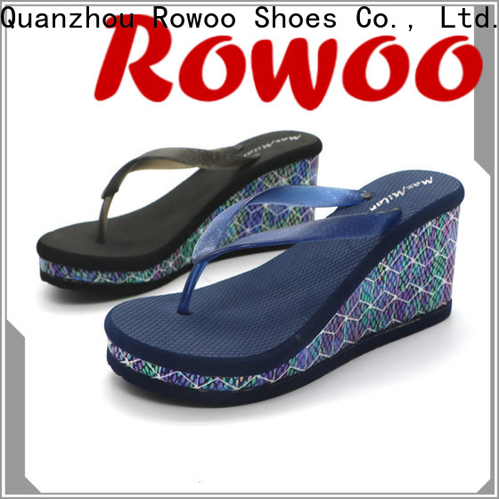 Rowoo women's high heel flip flops