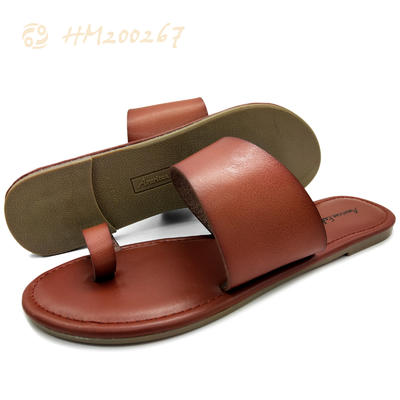 Women Leather Sandals Slip-on Casual Slipper Shoes