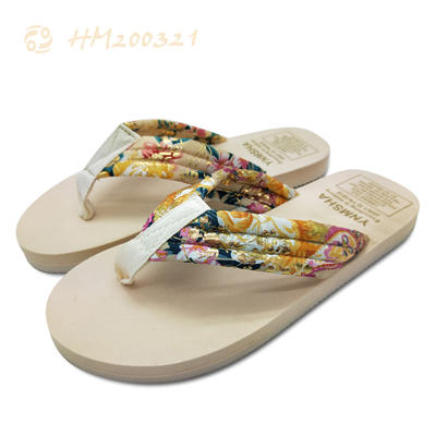 Customized Flip Flops for Women Golden Sandals