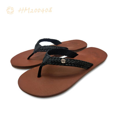 Casual Women Beach Sandals Brown Thong Flip Flops for Ladies