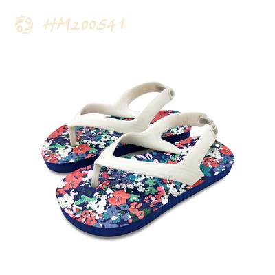 Printing Kids Sandals Fashion Flat Flowers Thong Shoes for Children