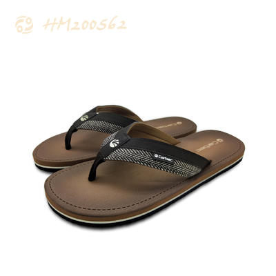 High Quality Men Brown Slippers Sandals Outdoor Beach Thong Flip Flops