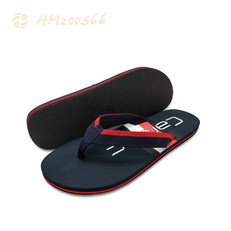 Beach Sublimated Men Flip Flops Textile Fashion Sandals for Male