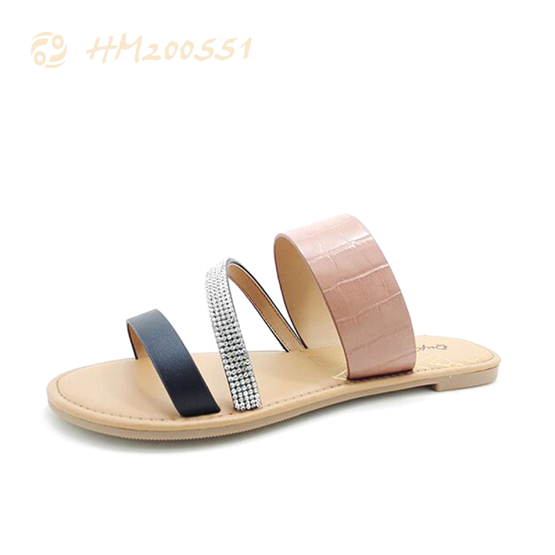 Wholesale Women Fashion Sandals Slip-on Casual Slipper Shoes