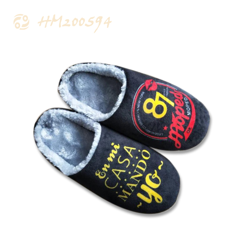 New Slipper Sandals for Men Women Cartoon Soft Plush Cotton Shoes