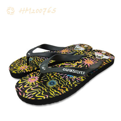 High Quality Men Black Printing Flip Flpops Beach Summer Slipper Sandals
