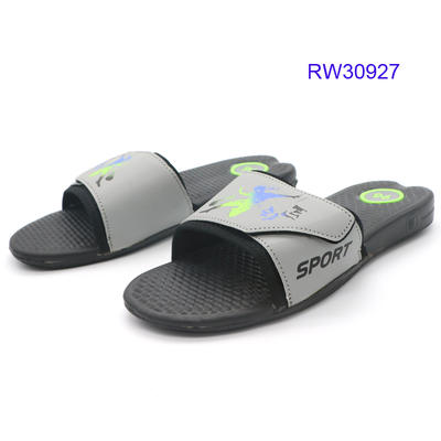 Hot Sale Black Men Outdoor Casual Slippers Memory Foam Slides Sandals