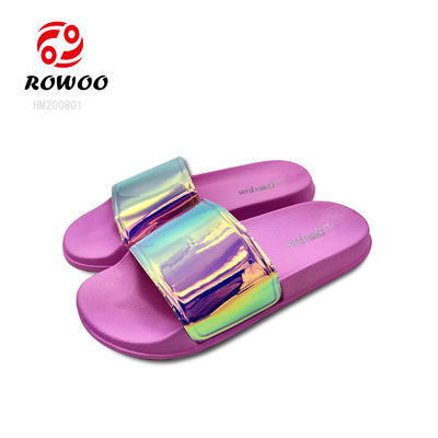 Wholesale PVC upper open toe Flip flop fashion Luxury indoor sandal anti-slip slide comfortable slipper for women