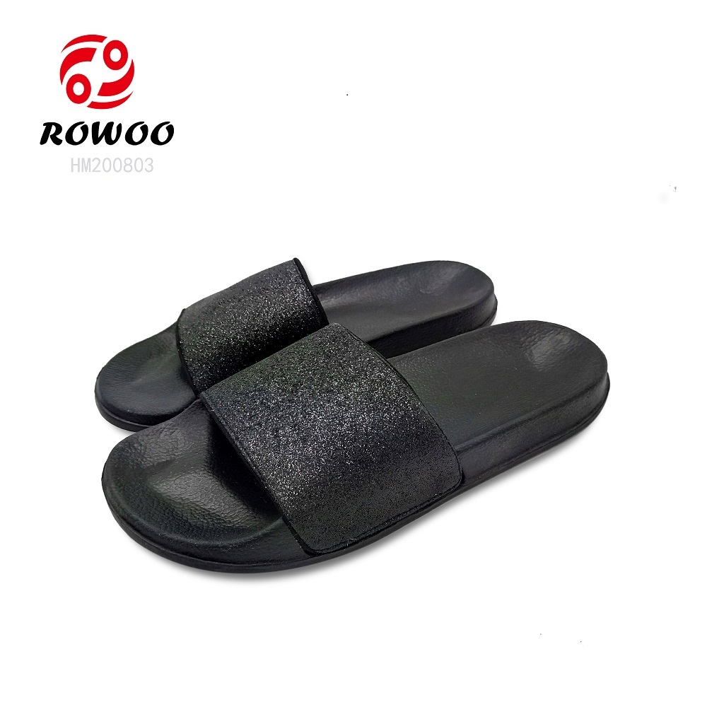Wholesale PU upper open toe Flip flop fashion indoor slipper anti-slip slide comfortable sandal for women