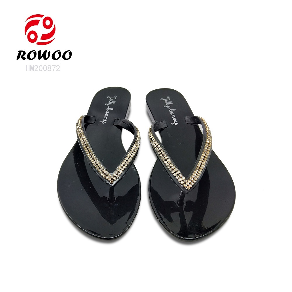 Hotsale women Flip Flop PVC diamond Fashion slipper comfortable anti slippery sandal