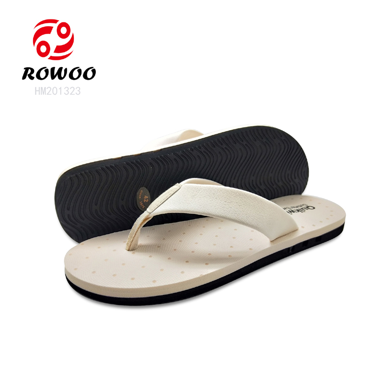 Factory Supplier PU Slippers Soft Breatheble Lady Flipflop Slippers White Outdoor Flat Slipper Sandals Thong FlipFlops