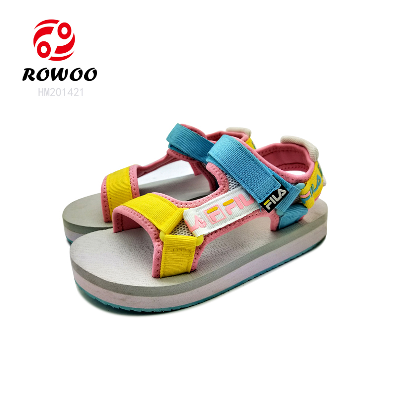 China supply webbing EVA colorful light kids sport sandals